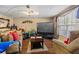 Bright living room with sofas, wood-look flooring, and large windows at 170 Cobblestone Ct, Douglasville, GA 30134