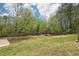 Enjoy a large grass backyard surrounded by mature trees and a wooden fence at 2138 Bramlett Nw Pl, Marietta, GA 30064