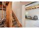 Unfinished basement with stairs and visible ductwork that offers opportunity for customization at 2138 Bramlett Nw Pl, Marietta, GA 30064
