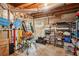 Unfinished basement area providing lots of storage space, boxes, shelves, and other miscellaneous items at 2138 Bramlett Nw Pl, Marietta, GA 30064