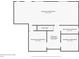 Unfinished basement layout with dimensions of the layout and stairs to the upper level at 2138 Bramlett Nw Pl, Marietta, GA 30064