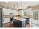 Well-lit kitchen boasts a center island, white cabinetry, granite counters, and a stainless steel dishwasher at 2138 Bramlett Nw Pl, Marietta, GA 30064