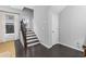 Hallway with a stairway and a door leading to the outside at 3933 Danube Ln # 224, Atlanta, GA 30339