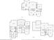 Floor plan featuring the layout of the basement level, first floor, and second floor at 4215 Homestead Ridge Dr, Cumming, GA 30041