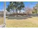 Spacious backyard features a well-kept lawn, mature trees, and privacy fence at 1055 Crabapple Parc Dr, Roswell, GA 30076