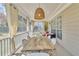 Inviting screened porch with wicker furniture and dining table with backyard view at 1055 Crabapple Parc Dr, Roswell, GA 30076