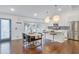 Open kitchen features stainless steel appliances, a center island, and ample natural light at 2344 Belmont Dr, Decatur, GA 30032