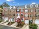 Beautiful brick townhome displaying dormers, shutters, two-car garages, and a well-maintained front yard at 4908 Waters Edge Trl, Roswell, GA 30075
