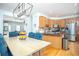 Eat-in kitchen with stainless steel appliances and granite countertops at 5980 Eagle Tiff Ln, Sugar Hill, GA 30518