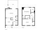 Detailed floor plan showcasing the layout of the living room, kitchen, bedrooms, and bathrooms at 2306 Queen Anne Ct, Atlanta, GA 30350