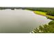 Scenic aerial view of a body of water highlighting the lush green surroundings at 8166 N Pine Cone Dr, Villa Rica, GA 30180