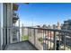 Balcony overlooking downtown buildings and skyline views at 855 Peachtree Ne St # 2812, Atlanta, GA 30308