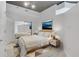 Cozy bedroom with large mirror closet doors, warm decor and lots of natural light at 855 Peachtree Ne St # 2812, Atlanta, GA 30308