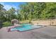 Backyard swimming pool with in-ground pool and pool house at 241 Rose Ridge Dr, Canton, GA 30115