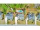 Aerial view of the property showing the house, backyard pool, and surrounding neighborhood at 1438 Kings Park Nw Dr, Kennesaw, GA 30152