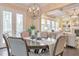 Dining room featuring natural light and an elegant chandelier, perfect for Gathering gatherings at 1438 Kings Park Nw Dr, Kennesaw, GA 30152