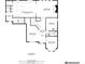 Second floor plan displaying the living room, dining room, kitchen, bedrooms, pantry and entry at 1438 Kings Park Nw Dr, Kennesaw, GA 30152