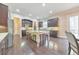 Open kitchen with a large island, modern appliances, and ample cabinet space at 1438 Kings Park Nw Dr, Kennesaw, GA 30152