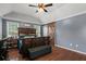 Spacious main bedroom features vaulted ceilings and a large window with wooded views at 248 Christian Circle, Carrollton, GA 30116