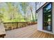 Wooden deck overlooking trees and backyard at 4983 Odins Way, Marietta, GA 30068