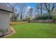 Spacious backyard with a green lawn and wood fence at 3055 Alston Dr, Decatur, GA 30032