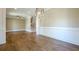 Living room featuring hardwood floors, stairs, and decorative trim at 3055 Alston Dr, Decatur, GA 30032