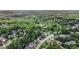 Expansive aerial view of a neighborhood with lush trees and well-maintained homes and tree-lined streets at 12350 Edenwilde Dr, Roswell, GA 30075