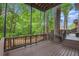 Spacious covered deck with wooded views, offering a serene outdoor living space at 12350 Edenwilde Dr, Roswell, GA 30075
