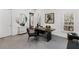 Stylish office with shutters, modern desk, and contemporary decor at 8610 Sentinae Chase Dr, Roswell, GA 30076