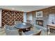 Stylish wine cellar with brick wall, fireplace, and ample storage at 24 Ball Creek Hl, Atlanta, GA 30350