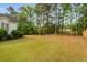 Lush backyard featuring a well-maintained lawn and mature trees, creating a serene outdoor space at 500 Meadowmeade Ln, Lawrenceville, GA 30043
