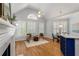 Bright and airy living space featuring hardwood floors, fireplace, and dining area at 500 Meadowmeade Ln, Lawrenceville, GA 30043