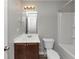 Bathroom with a vanity, toilet, and shower at 222 Alton Cir, Villa Rica, GA 30180