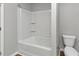 Clean and simple bathroom featuring a shower and toilet at 222 Alton Cir, Villa Rica, GA 30180