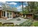 Outdoor space with brick house, a fire pit, wood storage, mature trees and patio furniture at 1245 Briar Hills Ne Dr, Atlanta, GA 30306