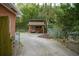 Backyard with a shed and driveway at 1245 Briar Hills Ne Dr, Atlanta, GA 30306