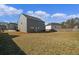 Expansive backyard, enclosed by a wooden fence, surrounded by lush green grass at 3038 Chris Cir, Villa Rica, GA 30180