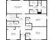 Upstairs floor plan showing the layout of the bedrooms, closets, and bathrooms at 3038 Chris Cir, Villa Rica, GA 30180