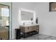 Bright and airy bathroom with an illuminated mirror and double sink vanity at 4031 Oak Forest Cir, Marietta, GA 30062