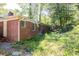 View of the brick home with large backyard and mature trees at 1239 Avonwood Sw Cir, Atlanta, GA 30311