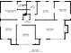 Floor plan featuring two baths, three bedrooms, kitchen, dining and living room at 1239 Avonwood Sw Cir, Atlanta, GA 30311