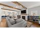 Cozy living room with fireplace, built-in bookshelves, and stylish decor at 1903 River Birch Ln, Atlanta, GA 30316