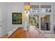 Dining room featuring modern lighting and backyard views at 2724 Janellen Dr, Atlanta, GA 30345