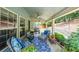 Relaxing covered porch with ceiling fan and outdoor seating area overlooking the backyard at 515 Roland Manor Dr, Dacula, GA 30019
