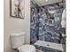 Modern bathroom featuring a glass-enclosed shower with decorative tile at 1720 Little Willeo Rd, Marietta, GA 30068