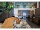 Beautiful building lobby with a seating area, modern decor, and a concierge desk at 44 Peachtree Nw Pl # 629, Atlanta, GA 30309