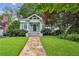Charming home featuring a stone walkway leading to the covered porch and manicured lawn at 638 Cooledge Ne Ave, Atlanta, GA 30306