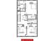 Upper level floor plan featuring bedrooms and bathroom layouts at 345 Sugarview Rd, Sugar Hill, GA 30518