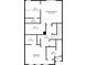 Third floor floorplan featuring two bedrooms, multiple baths, walk in closets, and a hall at 2020 Rivermont Way, Roswell, GA 30076
