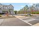 Street view of the RiverWalk entrance including a sign, crosswalk, and neighborhood homes at 2020 Rivermont Way, Roswell, GA 30076